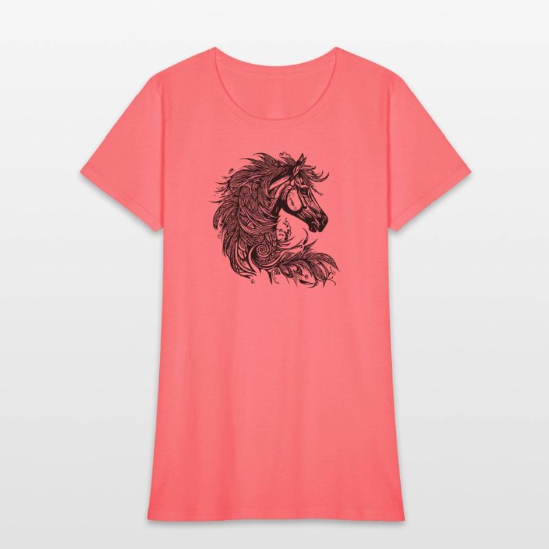 Galloping Horse With Mane In The Wind