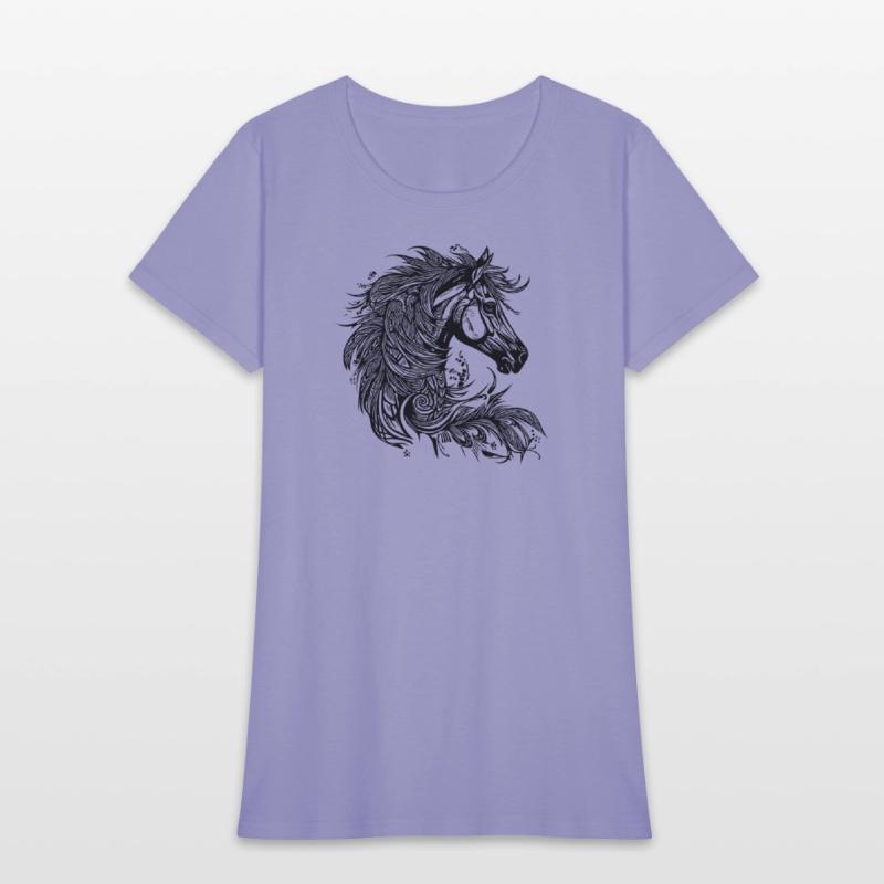 Galloping Horse With Mane In The Wind