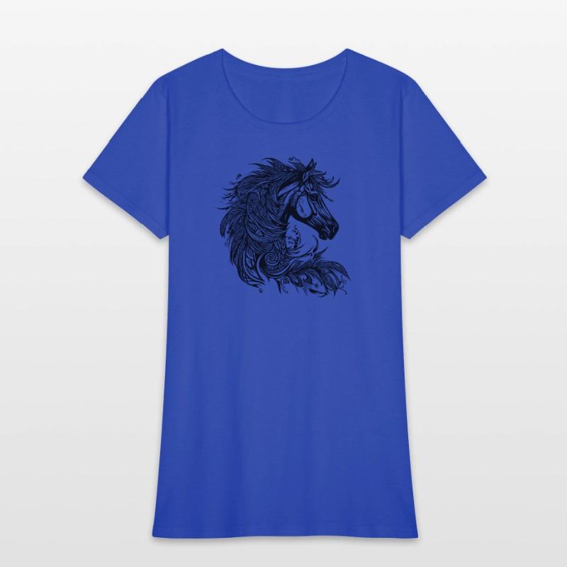 Galloping Horse With Mane In The Wind