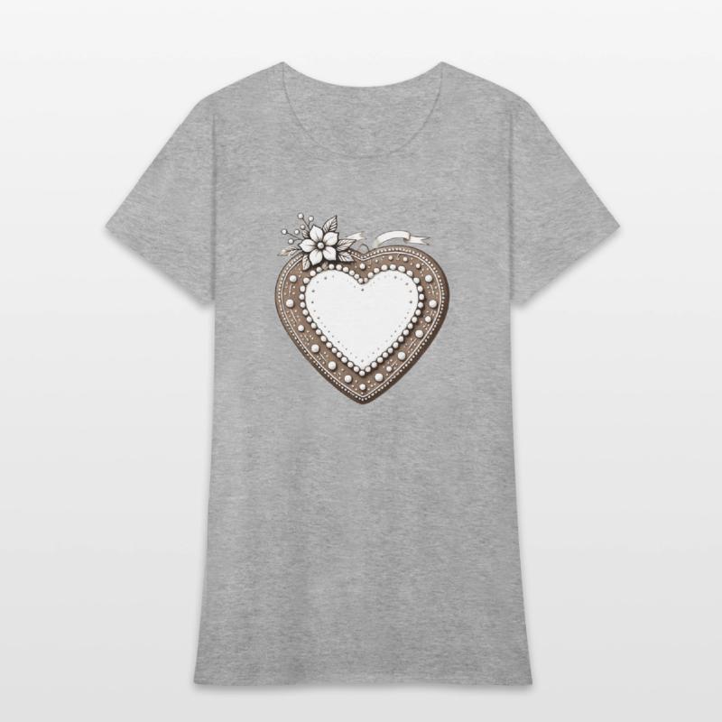 Gingerbread heart frame Tradition and love united