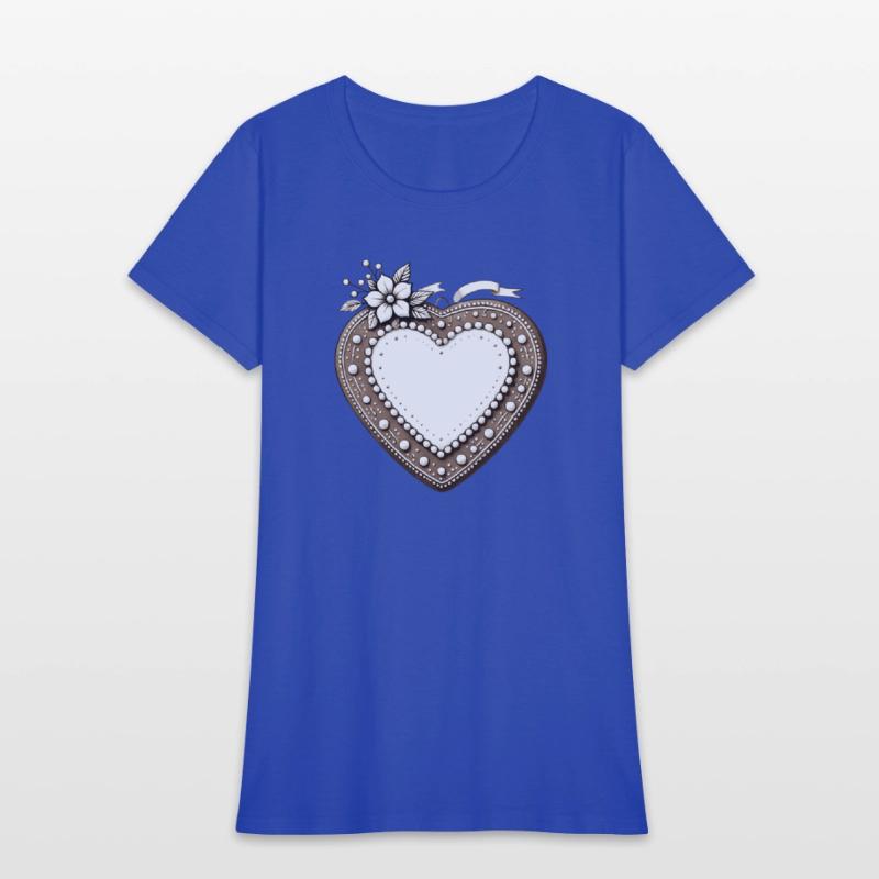 Gingerbread heart frame Tradition and love united