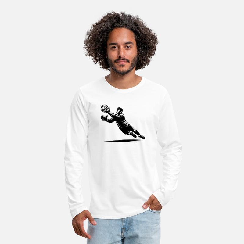 Goalkeeper With Strong Reflexes In Full Defensive