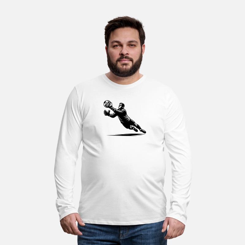 Goalkeeper With Strong Reflexes In Full Defensive