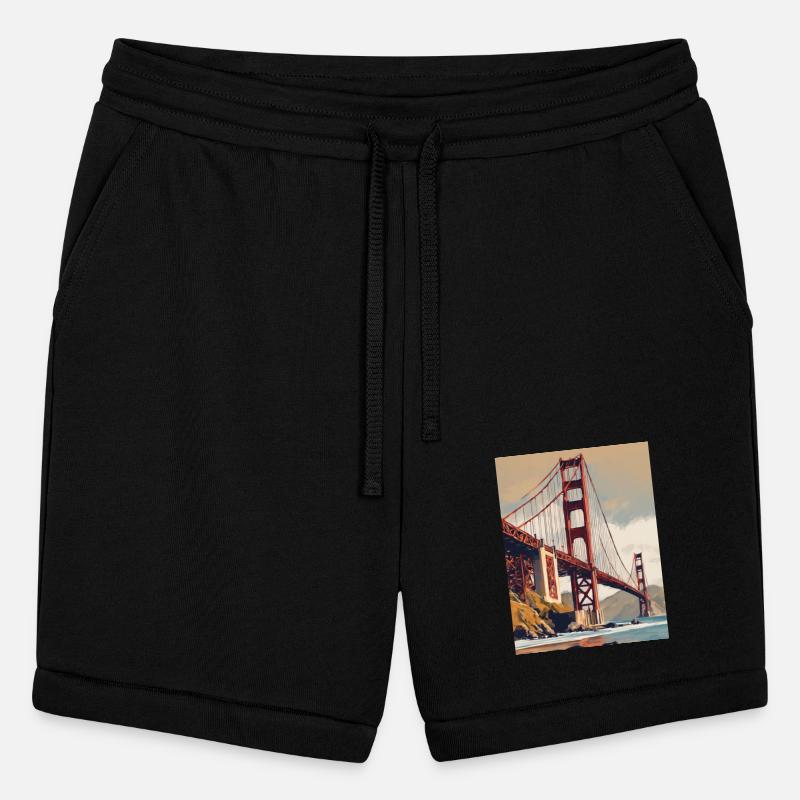 Golden Gate Bridge California T-Shirt Tee, Golden