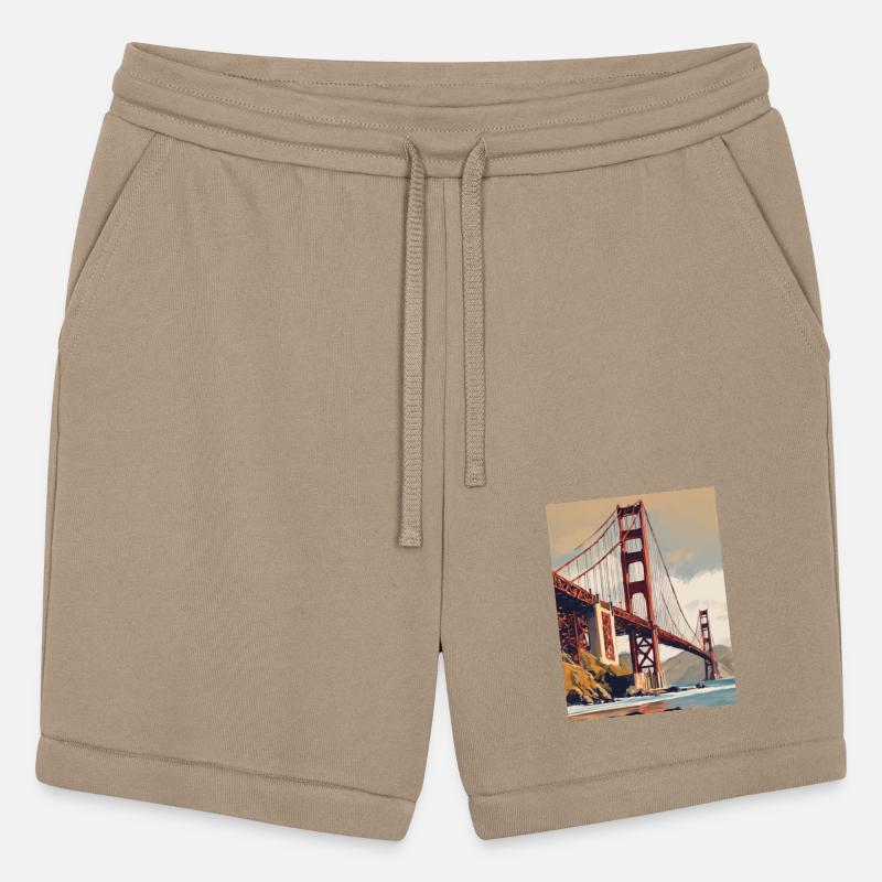 Golden Gate Bridge California T-Shirt Tee, Golden