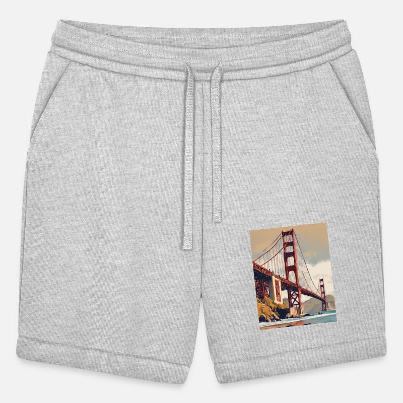 Golden Gate Bridge California T-Shirt Tee, Golden