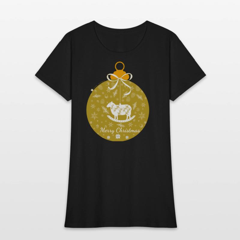 Golden Lamb Christmas Ornament