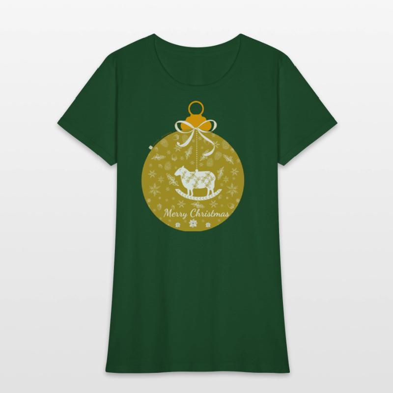 Golden Lamb Christmas Ornament