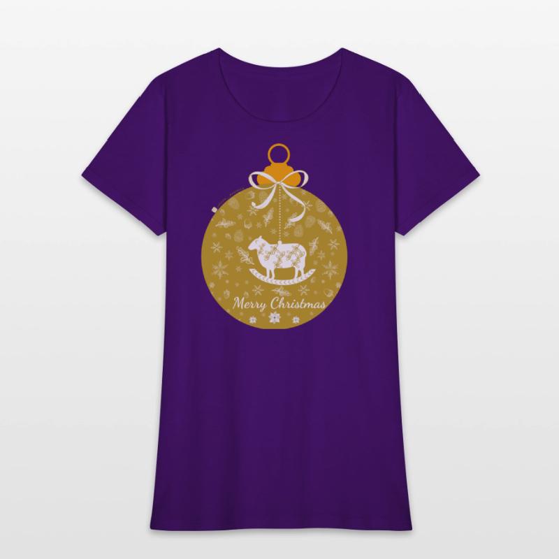 Golden Lamb Christmas Ornament