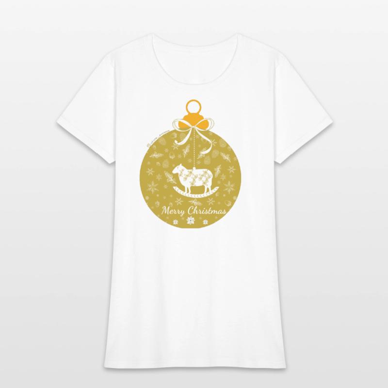 Golden Lamb Christmas Ornament