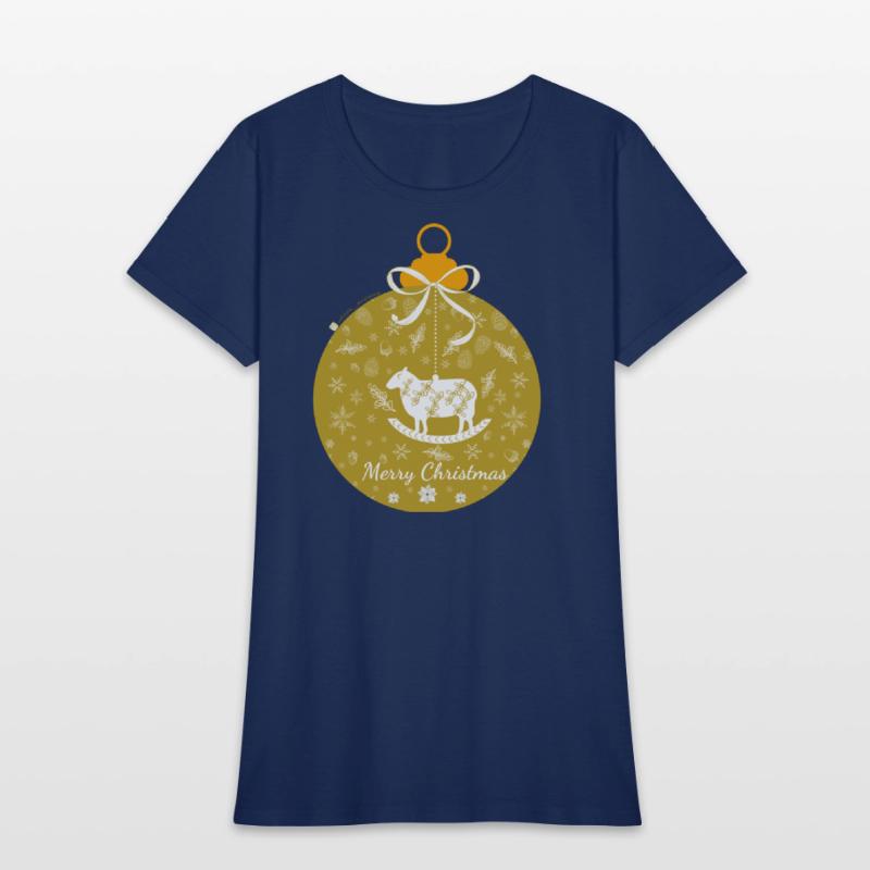 Golden Lamb Christmas Ornament