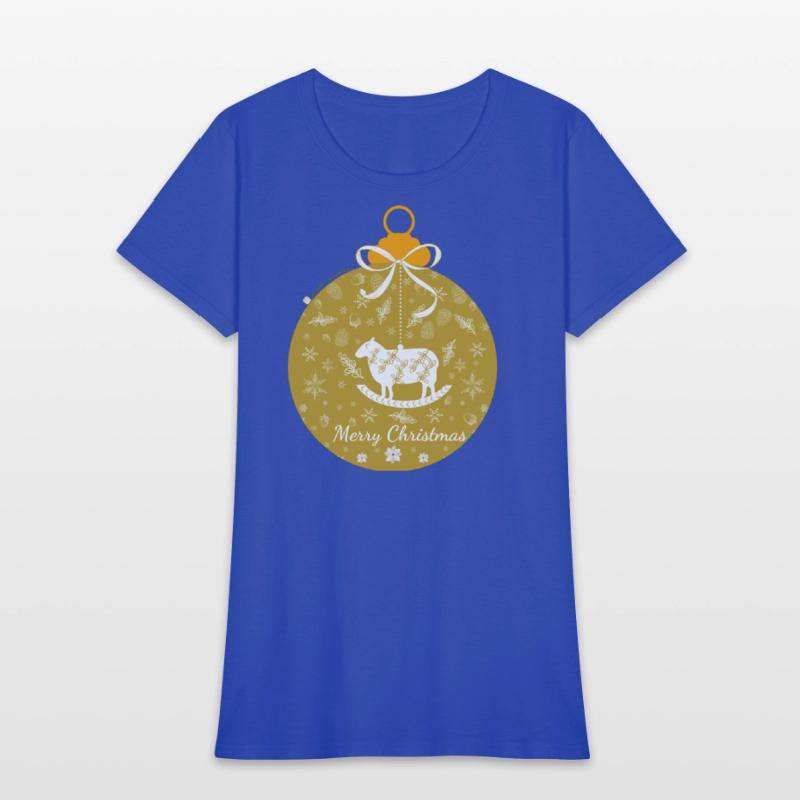 Golden Lamb Christmas Ornament