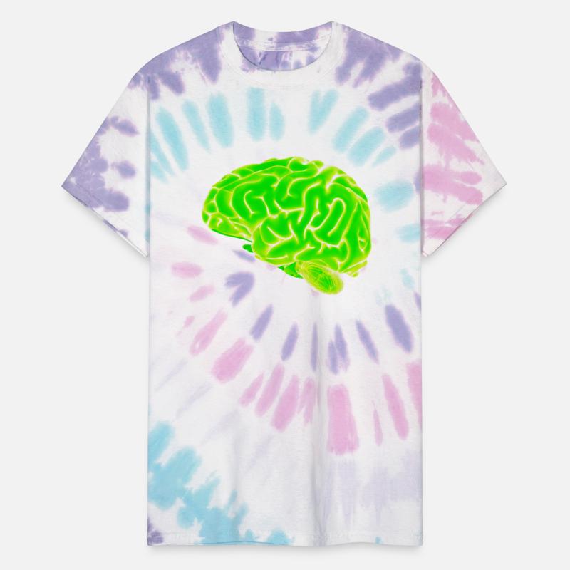 green neon brain