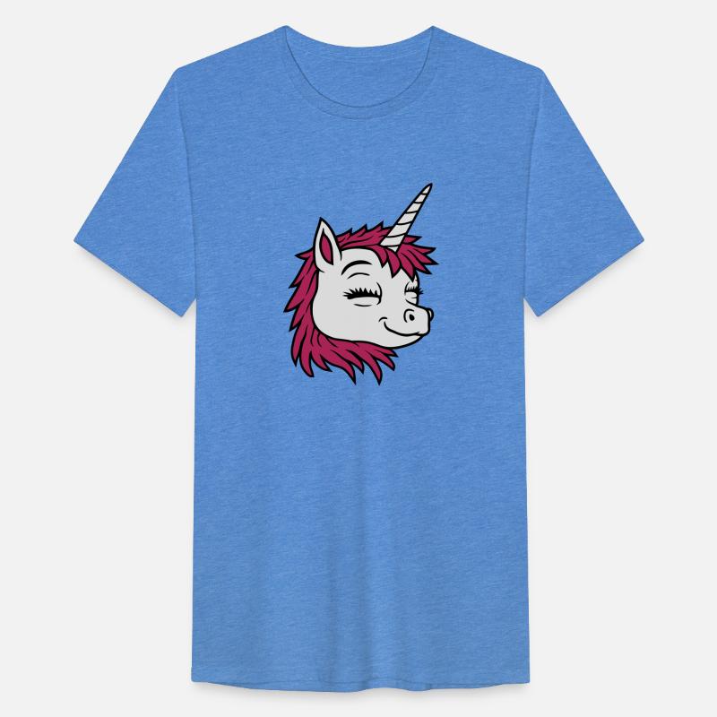 Head happy cartoon unicorn