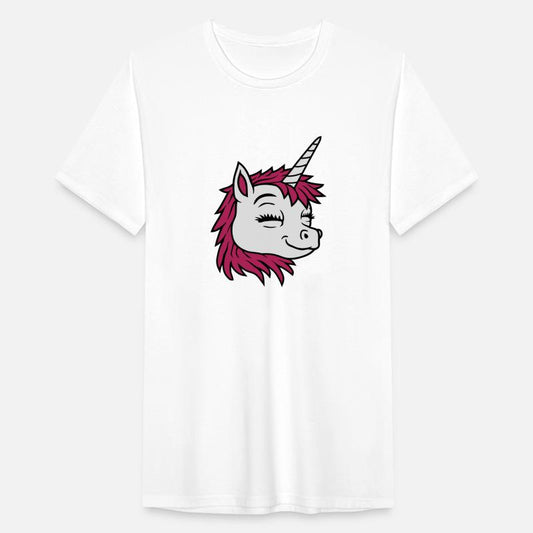 Head happy cartoon unicorn