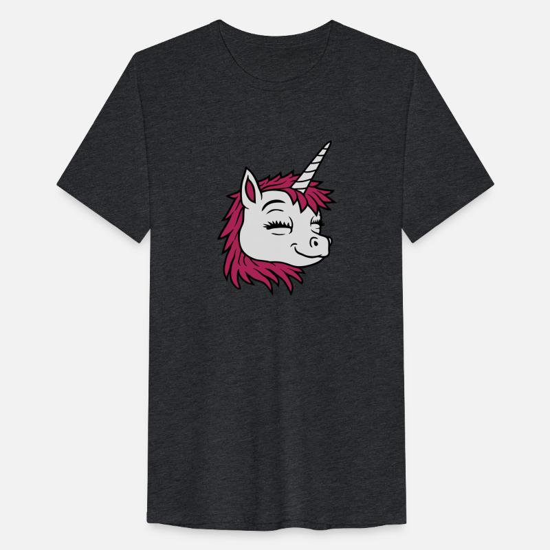Head happy cartoon unicorn