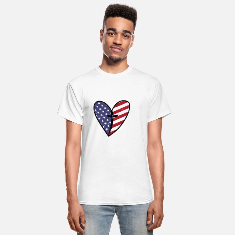 Heart Cross Faith Fourth 4th Of July Patriotic