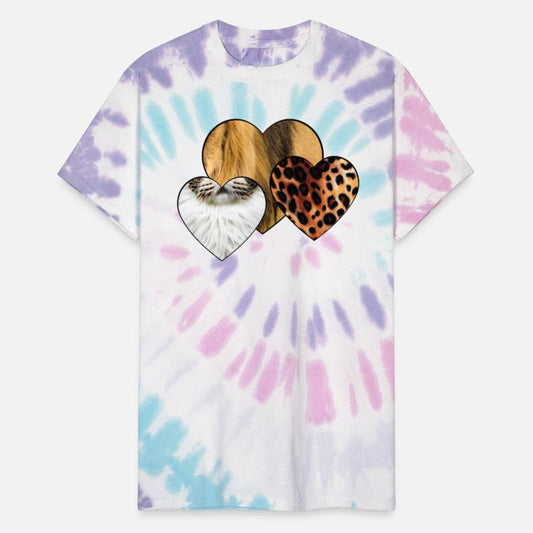 Hearts love Lion, cat, tiger lover T-shirts