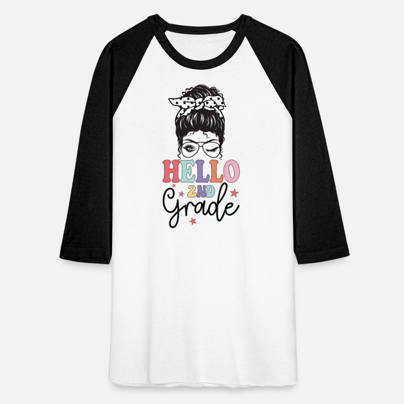 Hello 2nd Second Grade Messy Bun Back To School