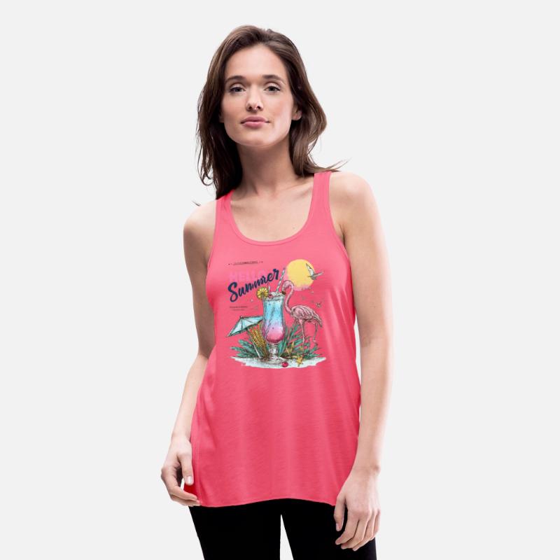 Hello Summer Flamingo & Cocktail T-Shirt