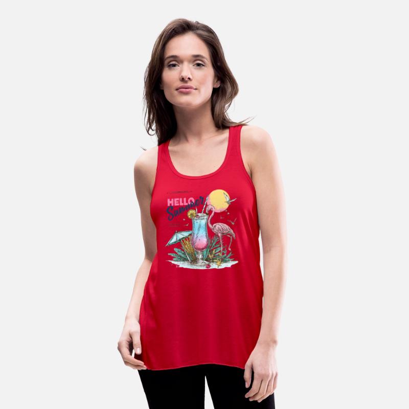 Hello Summer Flamingo & Cocktail T-Shirt