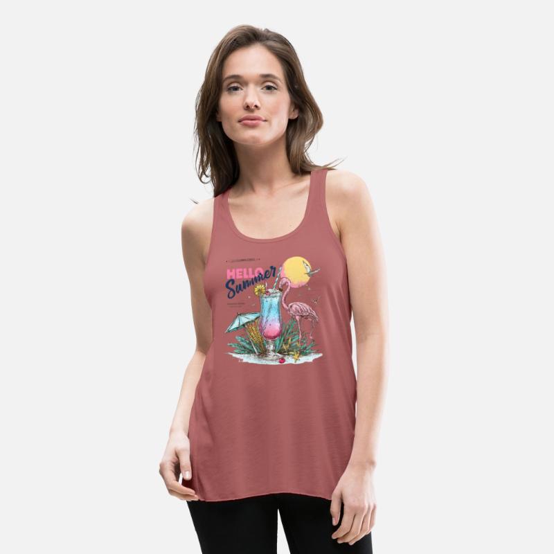 Hello Summer Flamingo & Cocktail T-Shirt