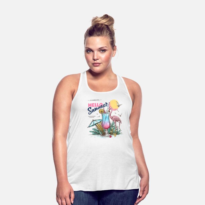 Hello Summer Flamingo & Cocktail T-Shirt