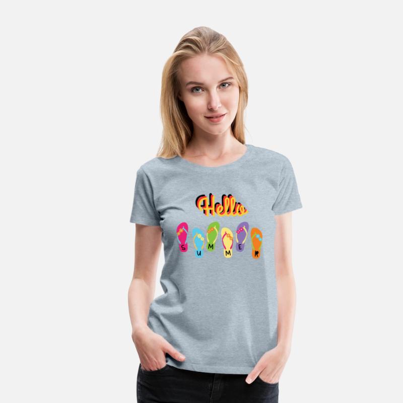 Hello Summer Flip-Flop T-Shirt – Colorful
