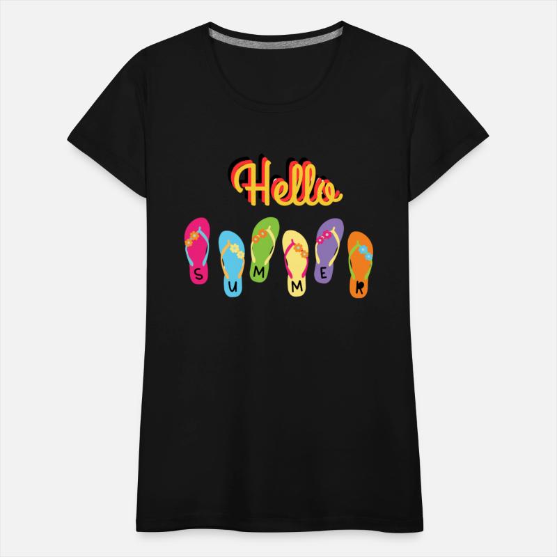 Hello Summer Flip-Flop T-Shirt – Colorful