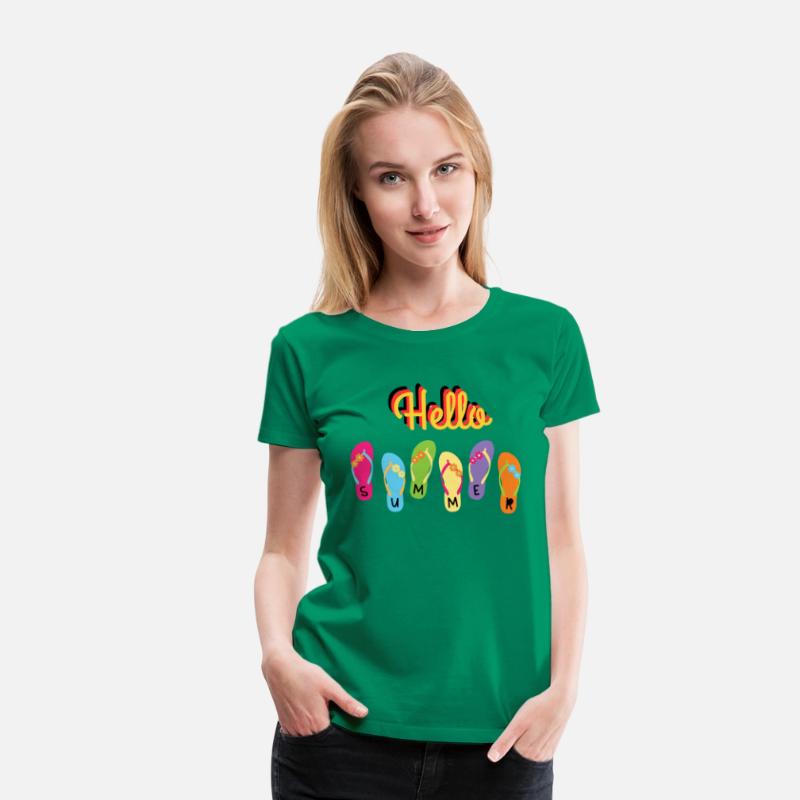 Hello Summer Flip-Flop T-Shirt – Colorful