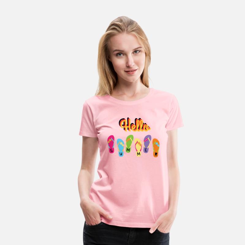 Hello Summer Flip-Flop T-Shirt – Colorful