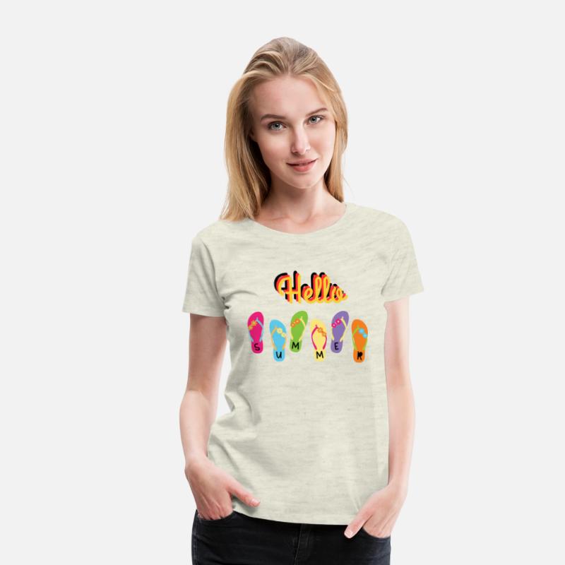 Hello Summer Flip-Flop T-Shirt – Colorful