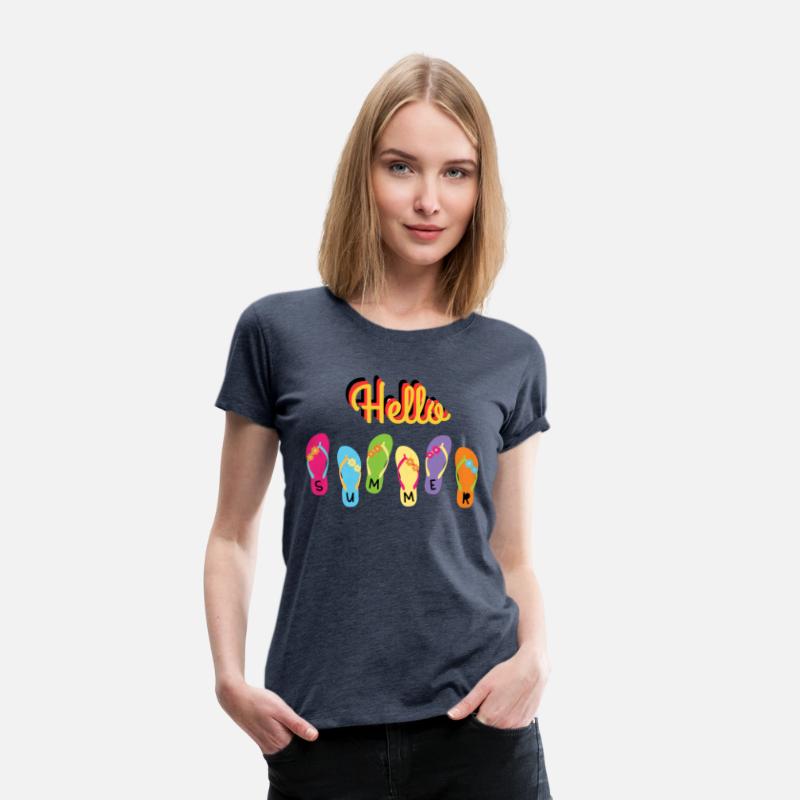 Hello Summer Flip-Flop T-Shirt – Colorful