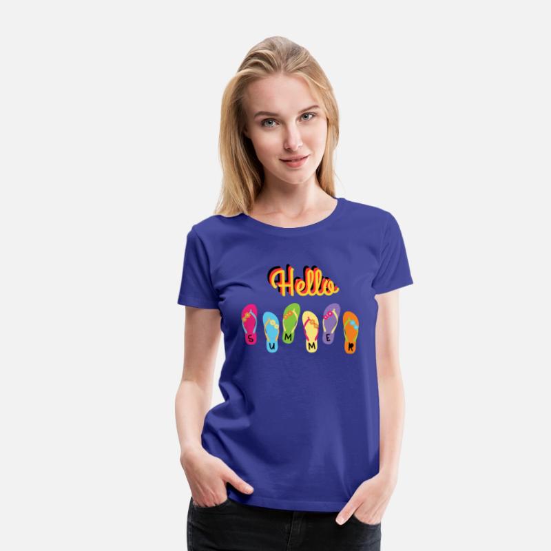 Hello Summer Flip-Flop T-Shirt – Colorful