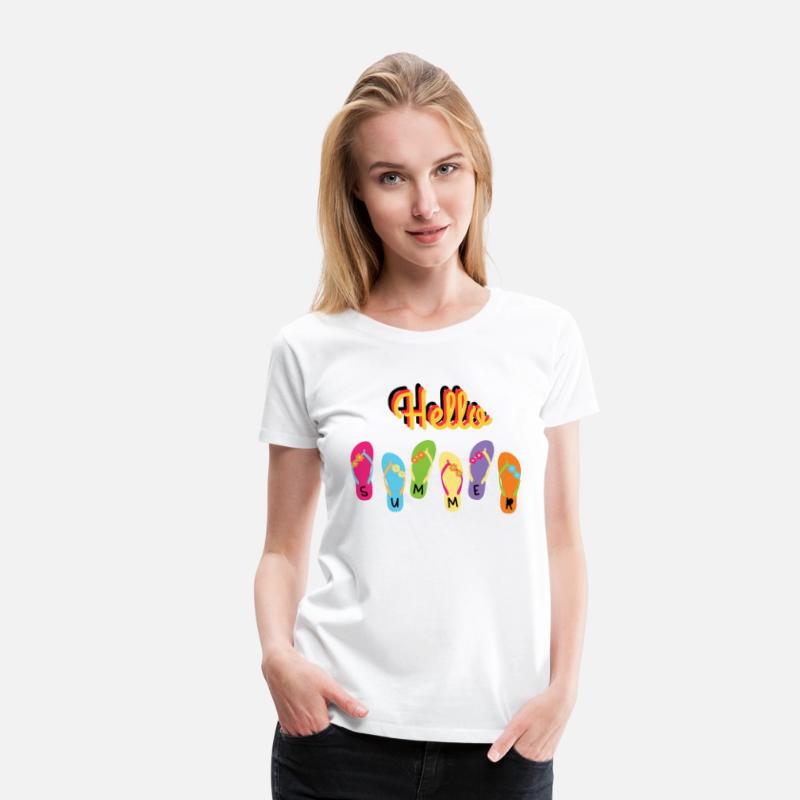 Hello Summer Flip-Flop T-Shirt – Colorful