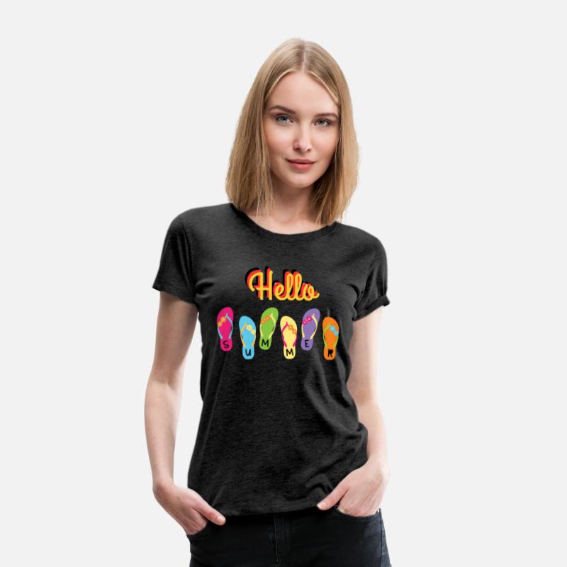 Hello Summer Flip-Flop T-Shirt – Colorful