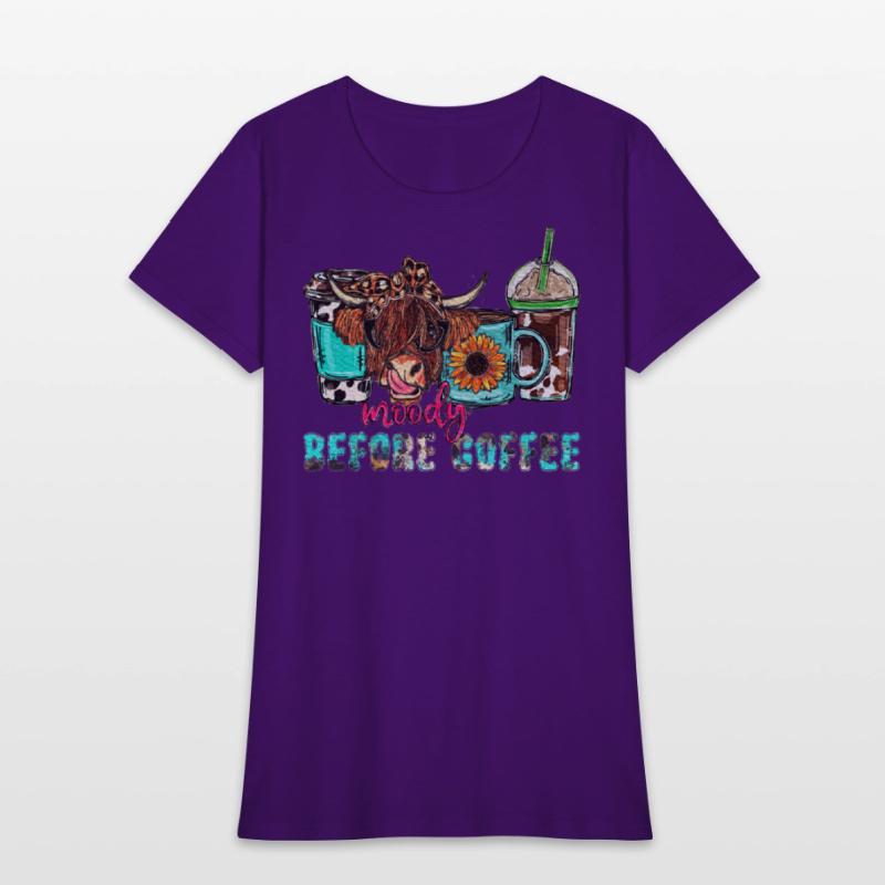 Highland Cow Moody Before Coffee Western Country