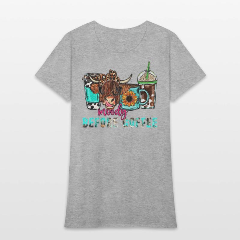 Highland Cow Moody Before Coffee Western Country