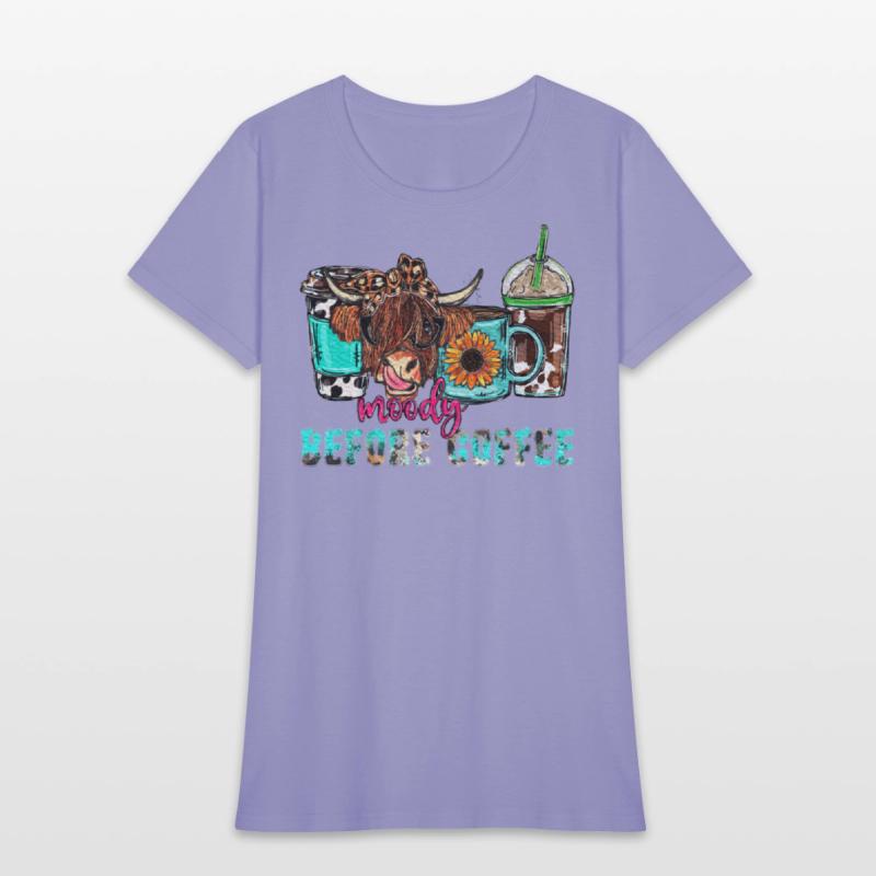 Highland Cow Moody Before Coffee Western Country