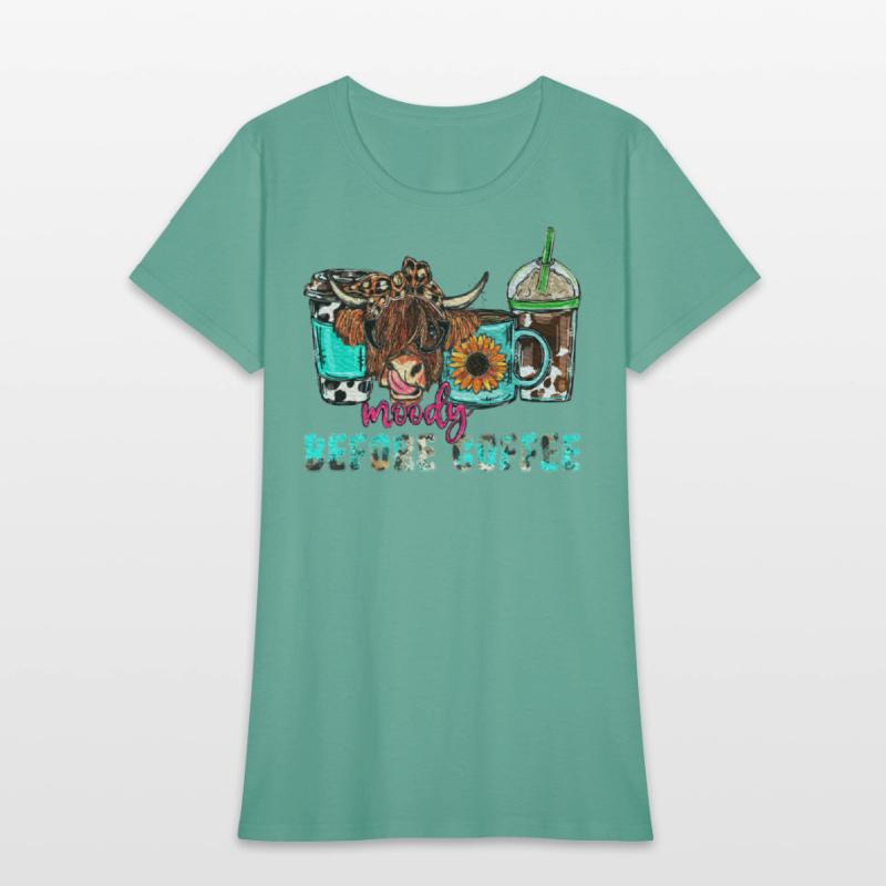 Highland Cow Moody Before Coffee Western Country