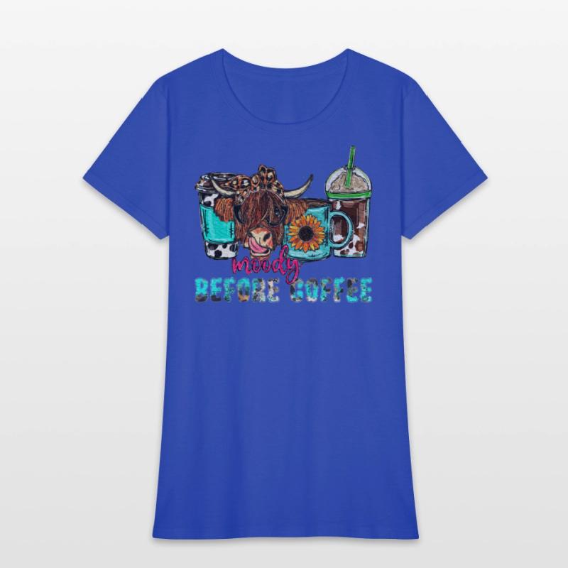 Highland Cow Moody Before Coffee Western Country