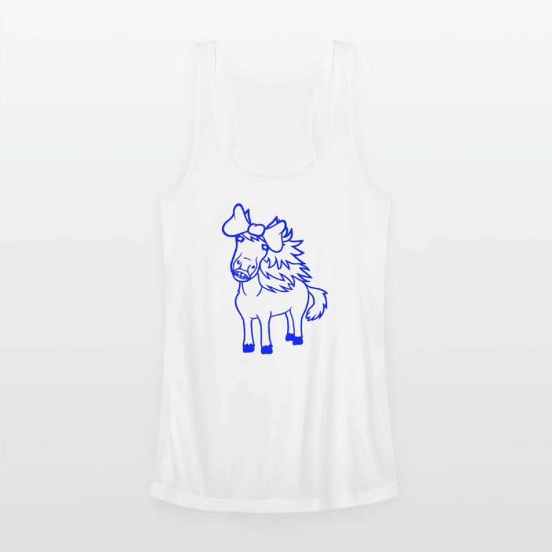 Horse Sweet Girl Female Cute Bow Tie Long Hair Fun