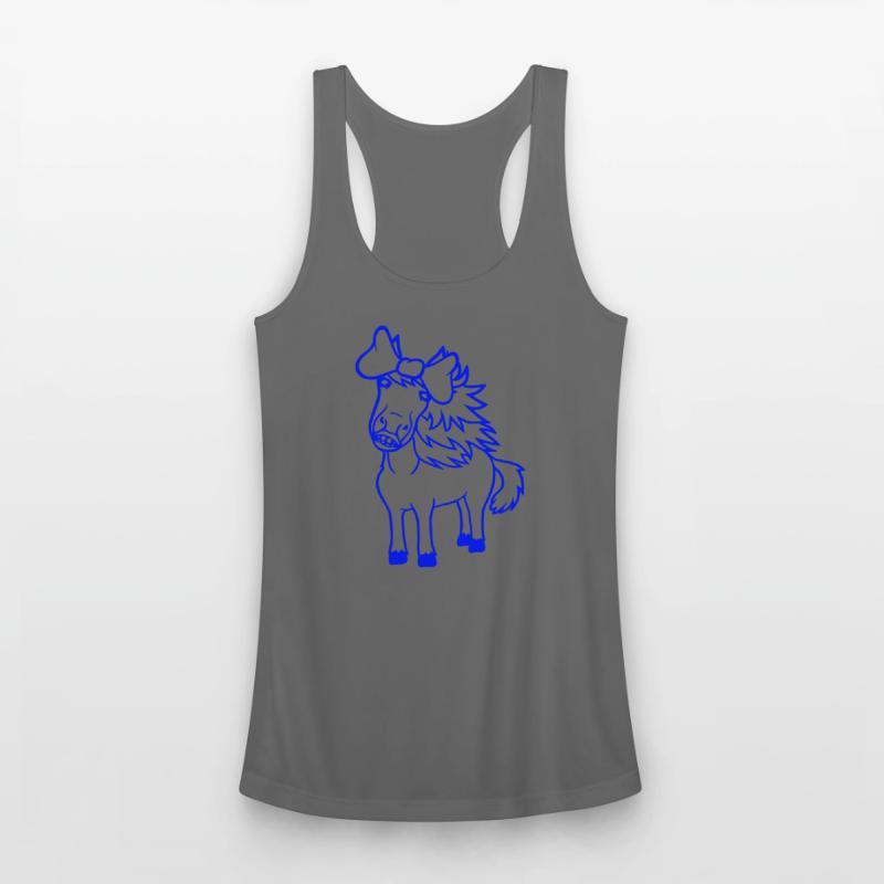 Horse Sweet Girl Female Cute Bow Tie Long Hair Fun