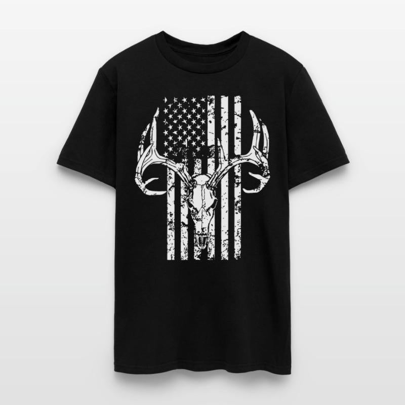 Hunting Shirt Hunting Deer Skull Flag for Hunters