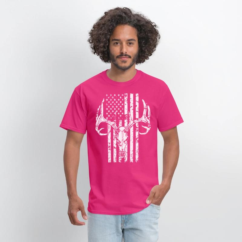 Hunting Shirt Hunting Deer Skull Flag for Hunters