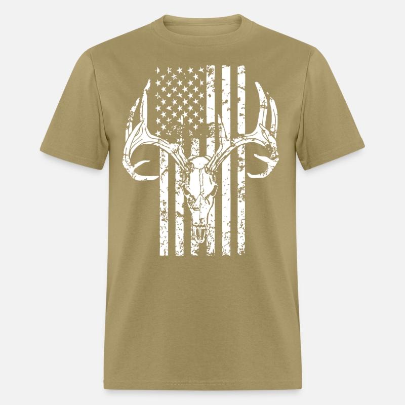 Hunting Shirt Hunting Deer Skull Flag for Hunters