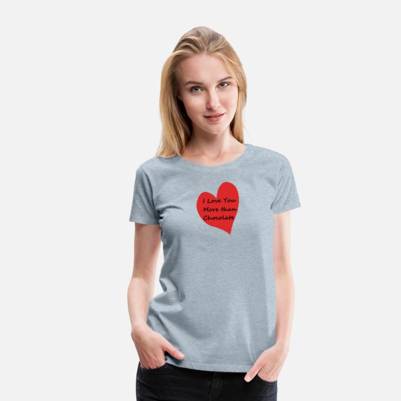 I Love You More than Chocolate red heart