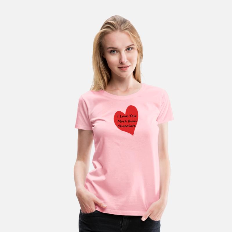 I Love You More than Chocolate red heart