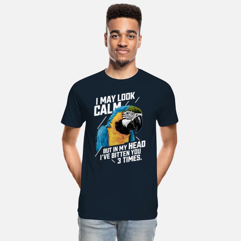I May Look Calm Blue Yellow Macaw Parrot Funny