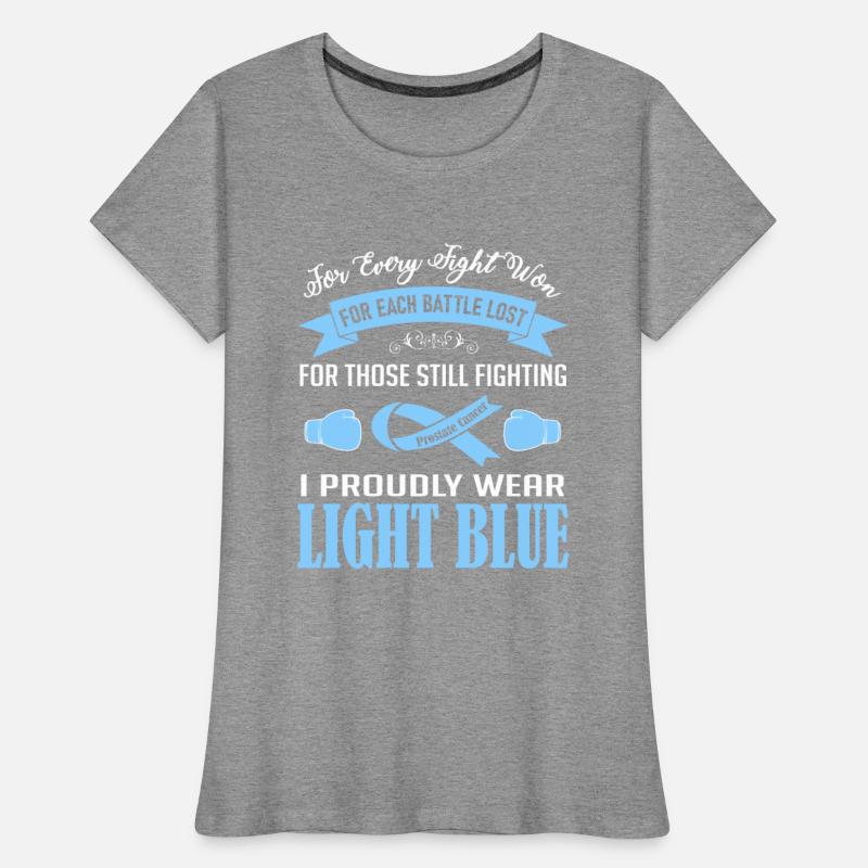 I Proudly Wear Light Blue Prostate Cancer